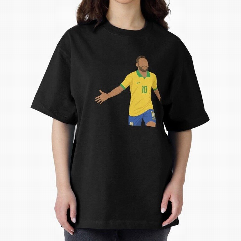 Neymar Jr in Yellow Glory Sticker Oversized T-Shirt Bring Supporter Culture to the FIFA World Cup 2026 USA Canada Mexico Journey through Messi Highlights, Spain Pride, Football History, Final Match Energy, Crowd Noise and Once in a Lifetime