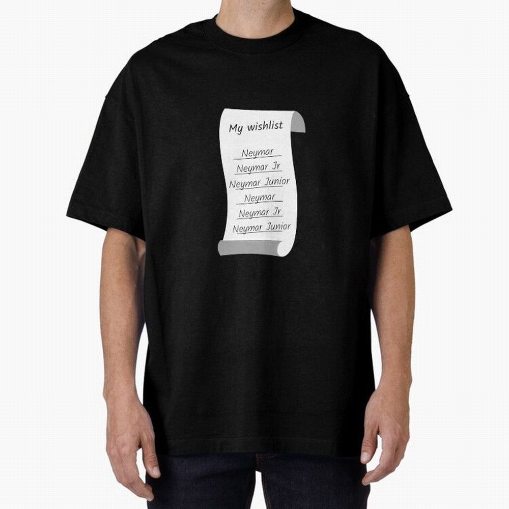 My Wishlist Neymar Jr Neymar Neymar Junior Oversized T-Shirt Celebrate Golden Goal Energy in Global Football Passion for FIFA World Cup 2026 Group Stage, Made for Neymar, England, France and Netherlands, Football Festival Excitement, Trophy