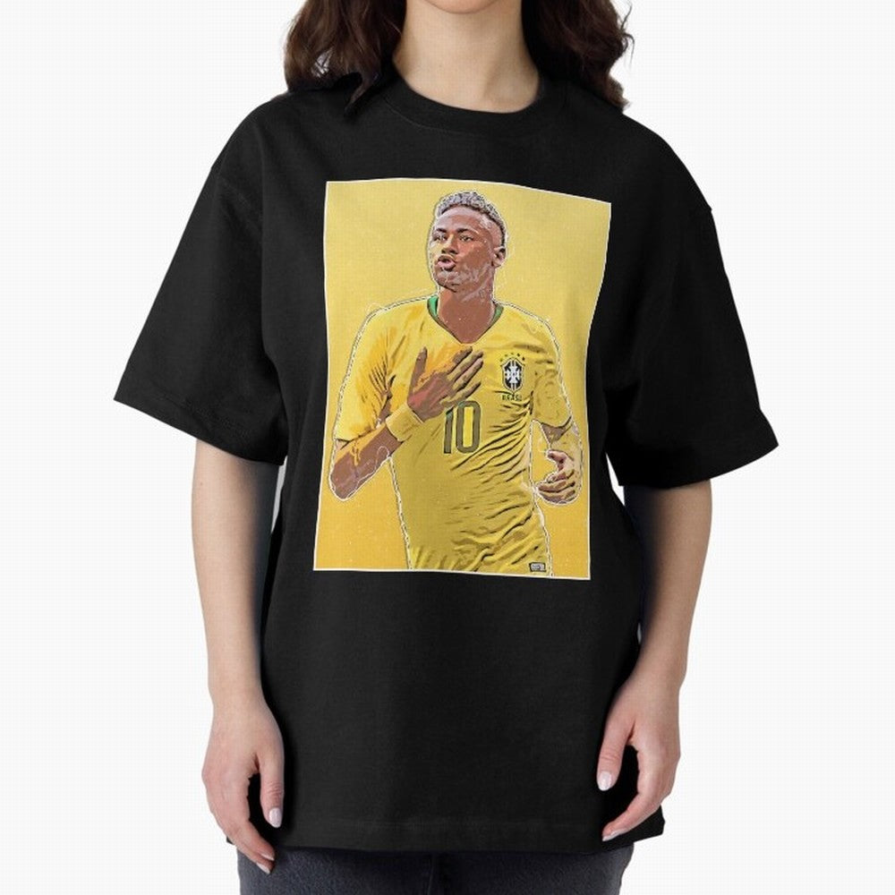 Neymar Oversized T-Shirt Relive FIFA World Cup 2026 USA Canada Mexico Driven by Mbappe and Neymar, Brazil Energy, Football Festival Excitement, Trophy Ambitions, Country Rivalries and Star Player Buzz; Made for Die Hard Supporters, Soccer Lovers,
