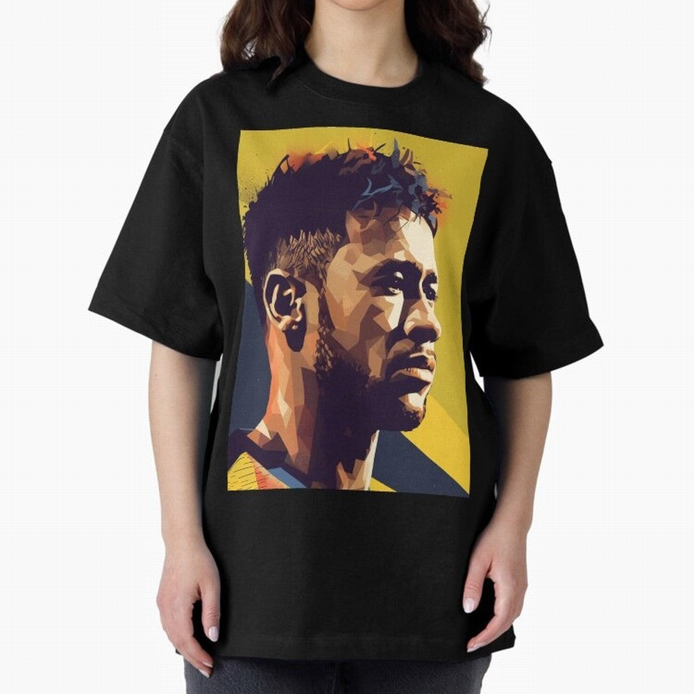Neymar Jr art Oversized T-Shirt Celebrate Classic Football Spirit in Match Day Hype around FIFA World Cup 2026 Group Stage, CR7, Spain and Netherlands, Football History, Final Match Energy, Crowd Noise and Once in a Lifetime Moments; Ideal for