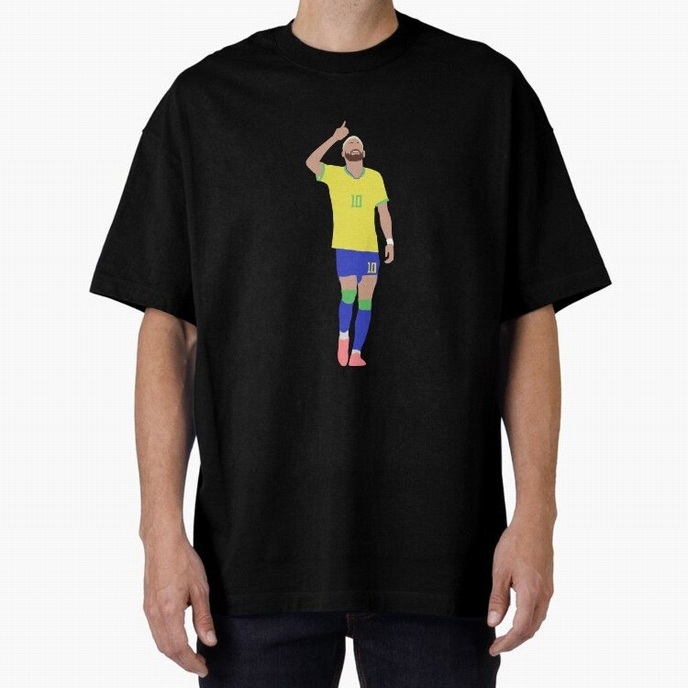 Neymar Brazil Football Captain Oversized T-Shirt Celebrate the Magic of the FIFA World Cup 2026 Journey through Messi and Cristiano Ronaldo Highlights, Brazil Pride, Goal Celebration Energy, Supporter Heritage, Football Icons and Worldwide