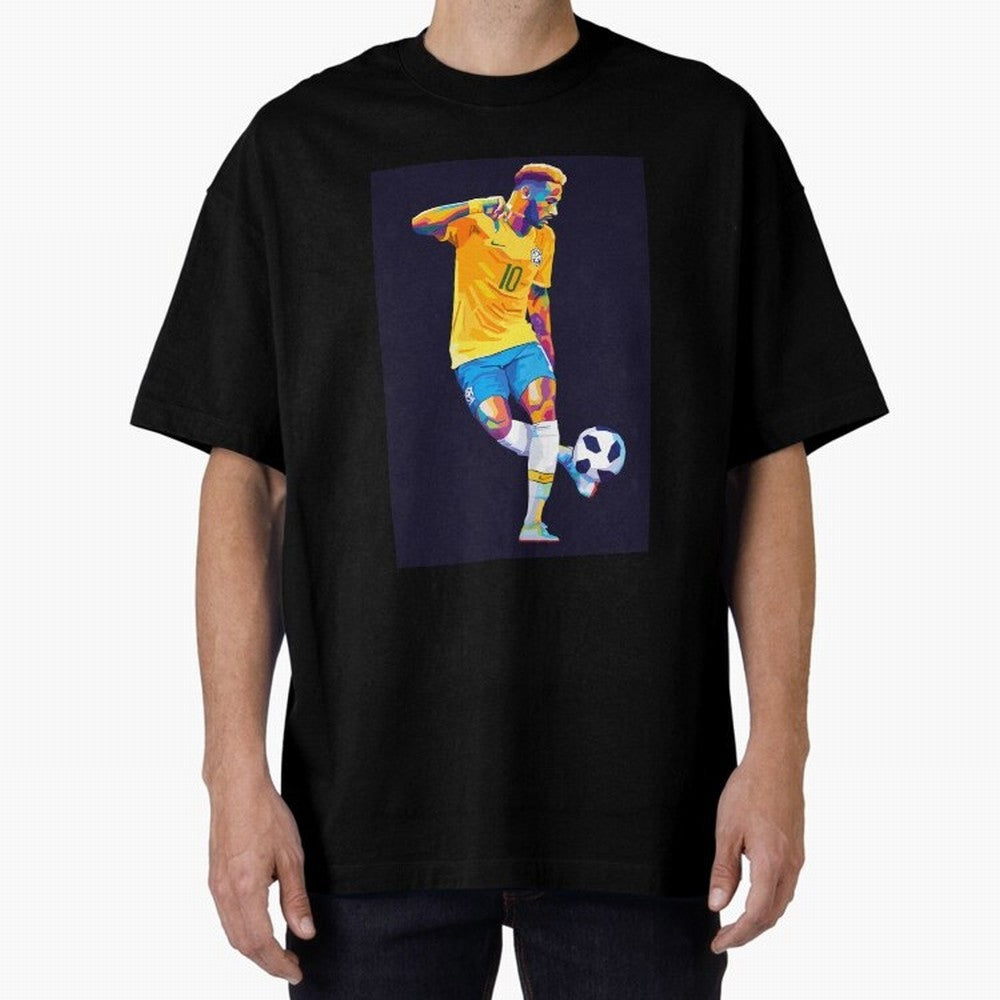 Neymar Jr Wpap pop art Oversized T-Shirt Support FIFA World Cup 2026 USA Canada Mexico Filled with Cristiano Ronaldo, Haaland and CR7, Spain and Netherlands Energy, Soccer Culture, Superstar Moments, National Team Dreams and Competitive Fire; Great