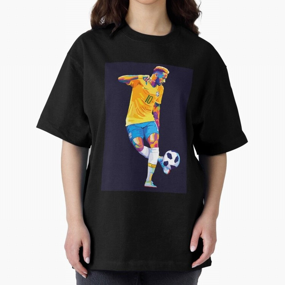 Neymar Jr Wpap pop art Oversized T-Shirt Support FIFA World Cup 2026 USA Canada Mexico Filled with Cristiano Ronaldo, Haaland and CR7, Spain and Netherlands Energy, Soccer Culture, Superstar Moments, National Team Dreams and Competitive Fire; Great
