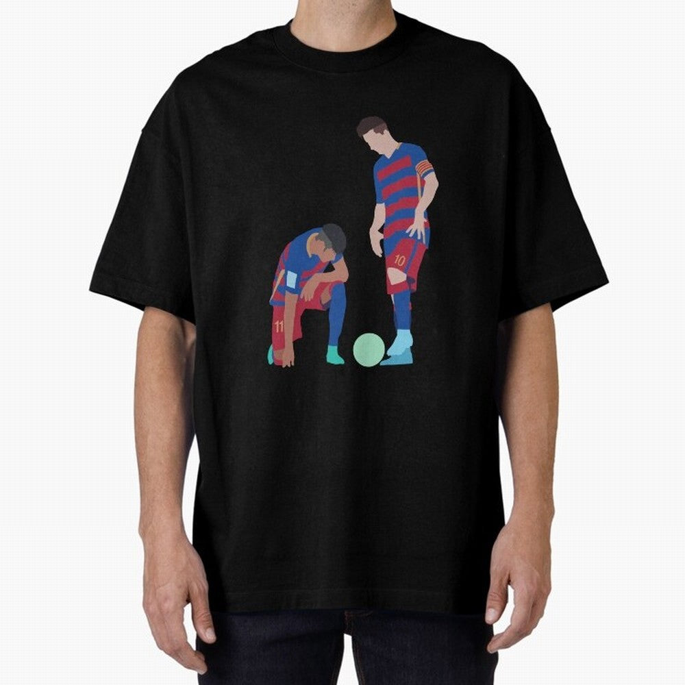 Messi and Neymar Football Free Kick Classic T-Shirt Back Your Heroes with FIFA World Cup 2026 Group Stage Connected to Haaland, Brazil Energy, Soccer Culture, Superstar Moments, National Team Dreams and Competitive Fire; Ideal for Fans Who Follow
