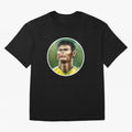 Footballicature : Thiago Silva Classic T-Shirt Carry National Pride through the FIFA World Cup 2026 Group Stage Journey through Messi, Neymar and Mbappe Highlights, Argentina, France and Brazil Pride, Goal Celebration Energy, Supporter Heritage,