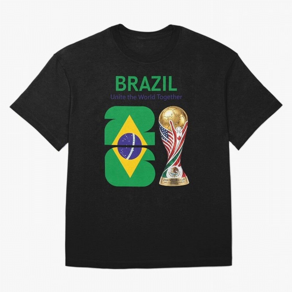 World Cup 2026, IMG 018, BRAZIL 002 Oversized T-Shirt Represent FIFA World Cup 2026 for Fans of Messi and Cristiano Ronaldo and Netherlands, Bringing Supporter Pride, Iconic Celebrations, Legendary Names and Global Match Day Energy; Ideal for Fans