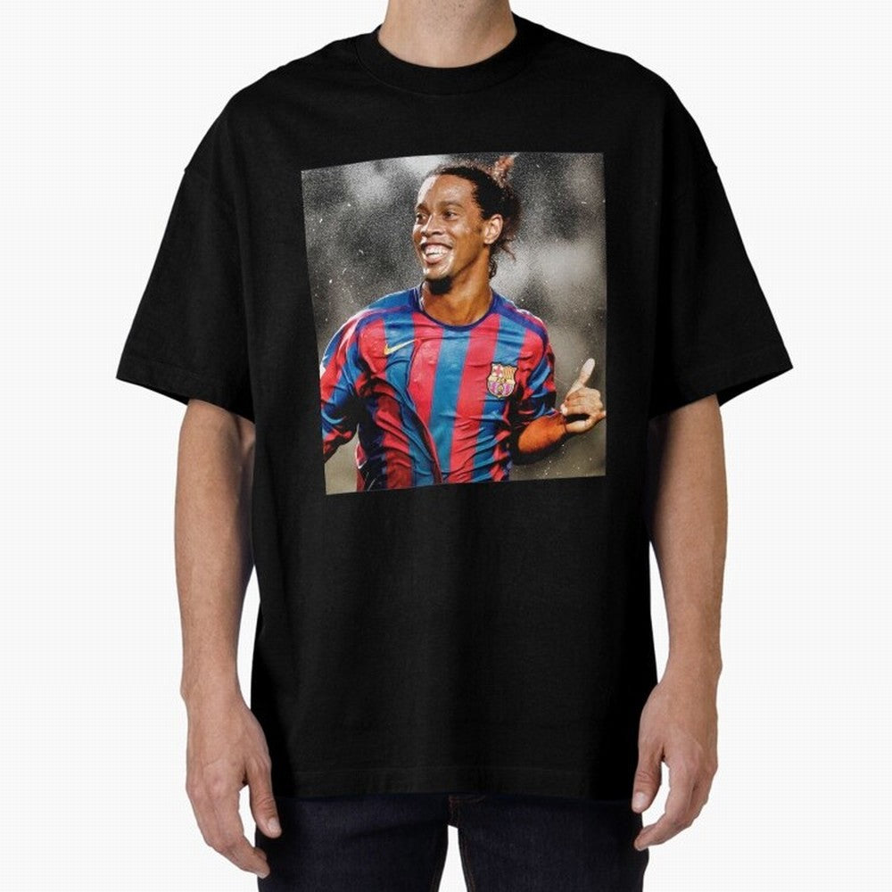 ronaldinho Classic T-Shirt Celebrate Football Heritage in FIFA World Cup 2026 USA Canada Mexico Highlighting Haaland and Mbappe, Argentina and Brazil Energy, Championship Spirit, Famous Goals, Roaring Crowds and International Football Unity;