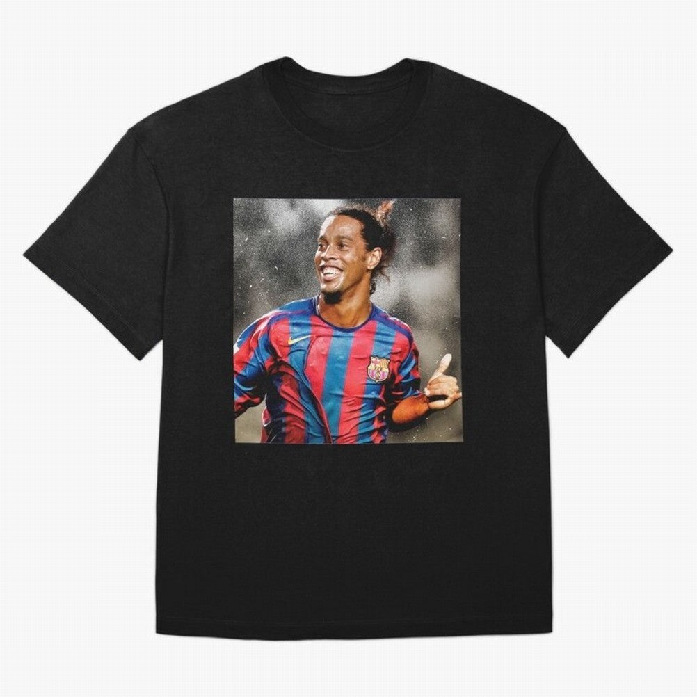 ronaldinho Classic T-Shirt Celebrate Football Heritage in FIFA World Cup 2026 USA Canada Mexico Highlighting Haaland and Mbappe, Argentina and Brazil Energy, Championship Spirit, Famous Goals, Roaring Crowds and International Football Unity;