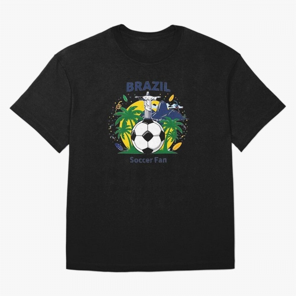 Brazil Soccer Fan T-shirt Classic T-Shirt Show Championship Spirit for FIFA World Cup 2026 Featuring Haaland and Mbappe, Spain and Netherlands Energy, Fan Favorite Moments, National Team Passion, Big Match Drama and Soccer History; Made for Die