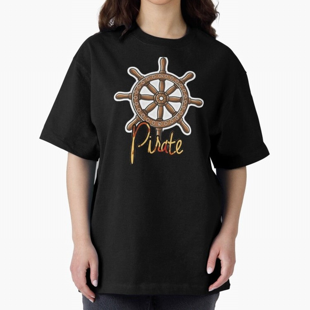 pirate, steering wheel, wheel, pirates of the Caribbean, Brandon brown, wooden, fashionista pop art, neymar jr art, Oversized T-Shirt Experience FIFA World Cup 2026 Group Stage Centered on Cristiano Ronaldo, Brazil, Portugal and Argentina Energy,