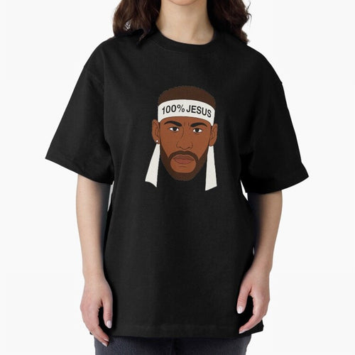 100% JESUS Neymar Inspired Minimalist Art Oversized T-Shirt Celebrate Football Heritage in the FIFA World Cup 2026 USA Canada Mexico Journey through CR7 Highlights, Portugal, Spain and Germany Pride, Vintage Soccer Flavor, Modern Football Stars,