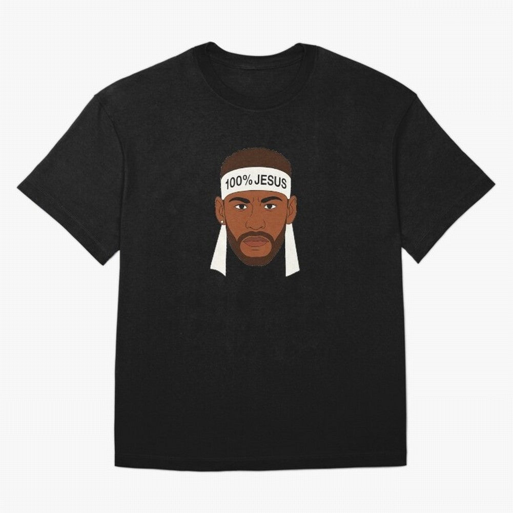 100% JESUS Neymar Inspired Minimalist Art Oversized T-Shirt Celebrate Football Heritage in the FIFA World Cup 2026 USA Canada Mexico Journey through CR7 Highlights, Portugal, Spain and Germany Pride, Vintage Soccer Flavor, Modern Football Stars,