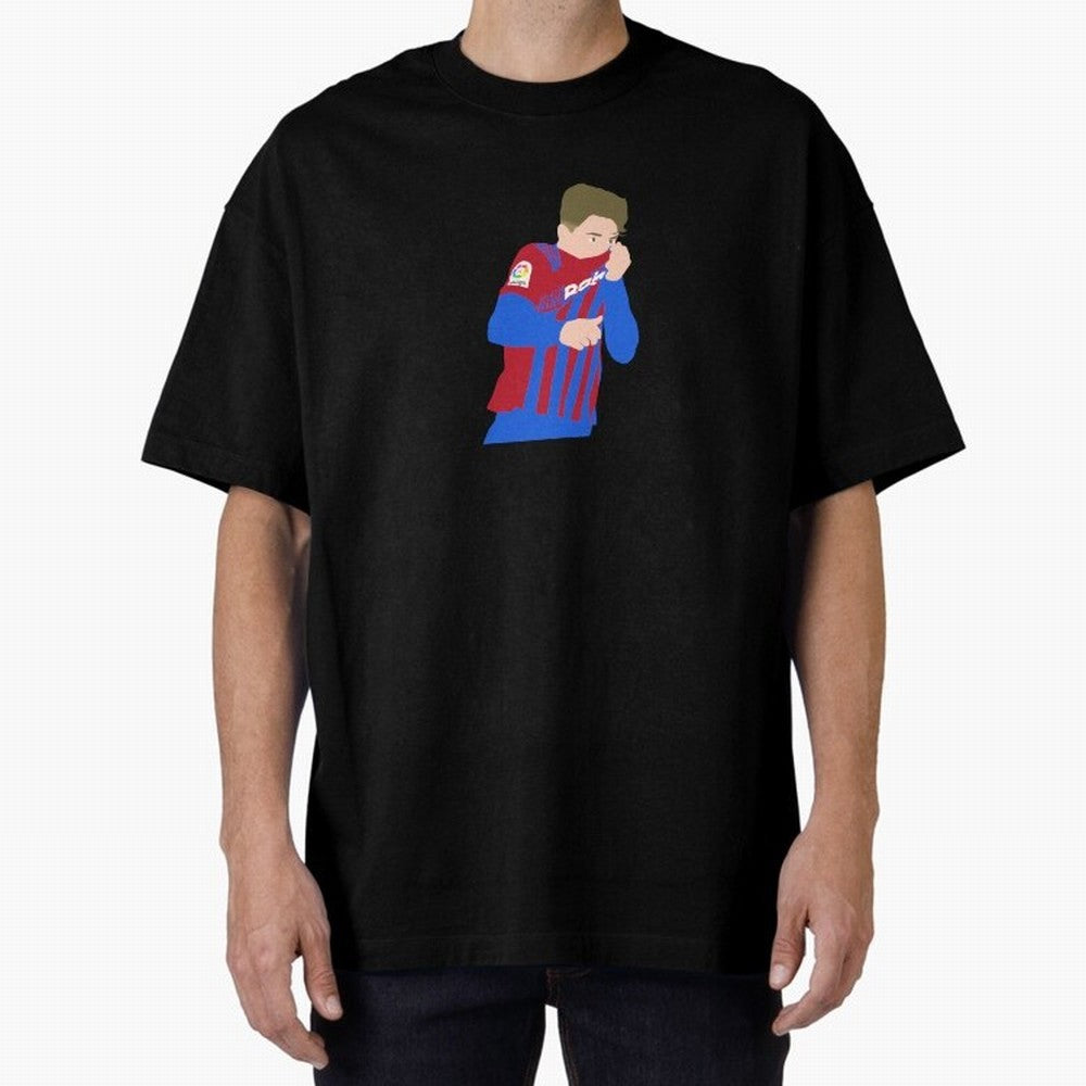 Gavi Barcelona Oversized T-Shirt Unlock FIFA World Cup 2026 Driven by Messi, Neymar and Mbappe, Spain Energy, Worldwide Fan Energy, Dramatic Goals, Stadium Lights and Championship Celebrations; Ideal for Football Dads, Football Moms, Friends,