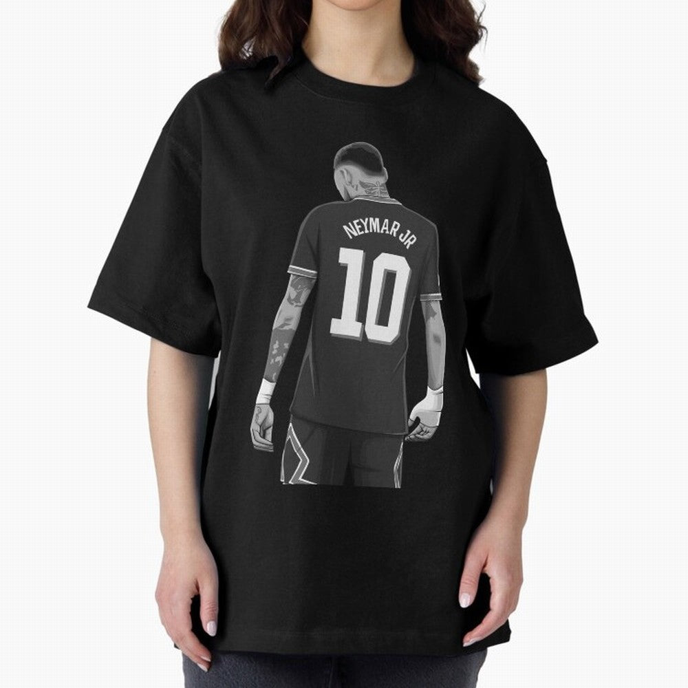 Neymar Jr Black and White Version Oversized T-Shirt Bring International Match Energy to FIFA World Cup 2026 USA Canada Mexico Spirit, Built around England, Cristiano Ronaldo, Worldwide Fan Energy, Dramatic Goals, Stadium Lights and Championship