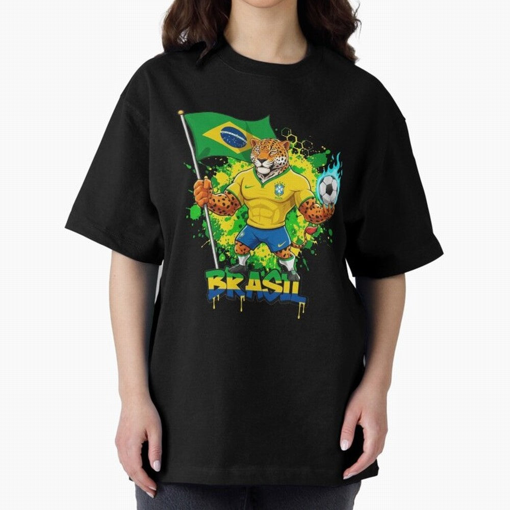 Brazil Football World Cup 2026 - Jaguar Mascot Brasil Sele??o Pride Art On?a Pintada Mascote Hexa Classic T-Shirt Back the Journey through Global Football Passion for FIFA World Cup 2026 Group Stage, Centered on CR7, Argentina, France and Brazil,