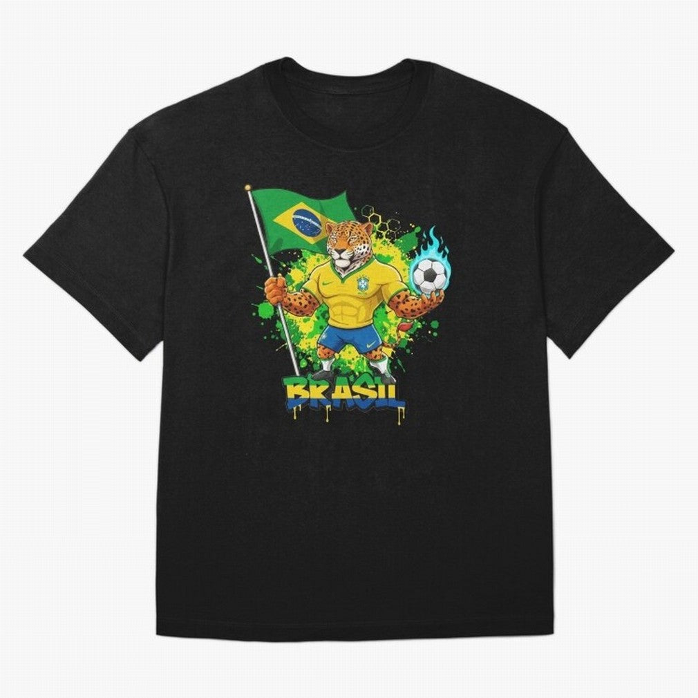 Brazil Football World Cup 2026 - Jaguar Mascot Brasil Sele??o Pride Art On?a Pintada Mascote Hexa Classic T-Shirt Back the Journey through Global Football Passion for FIFA World Cup 2026 Group Stage, Centered on CR7, Argentina, France and Brazil,