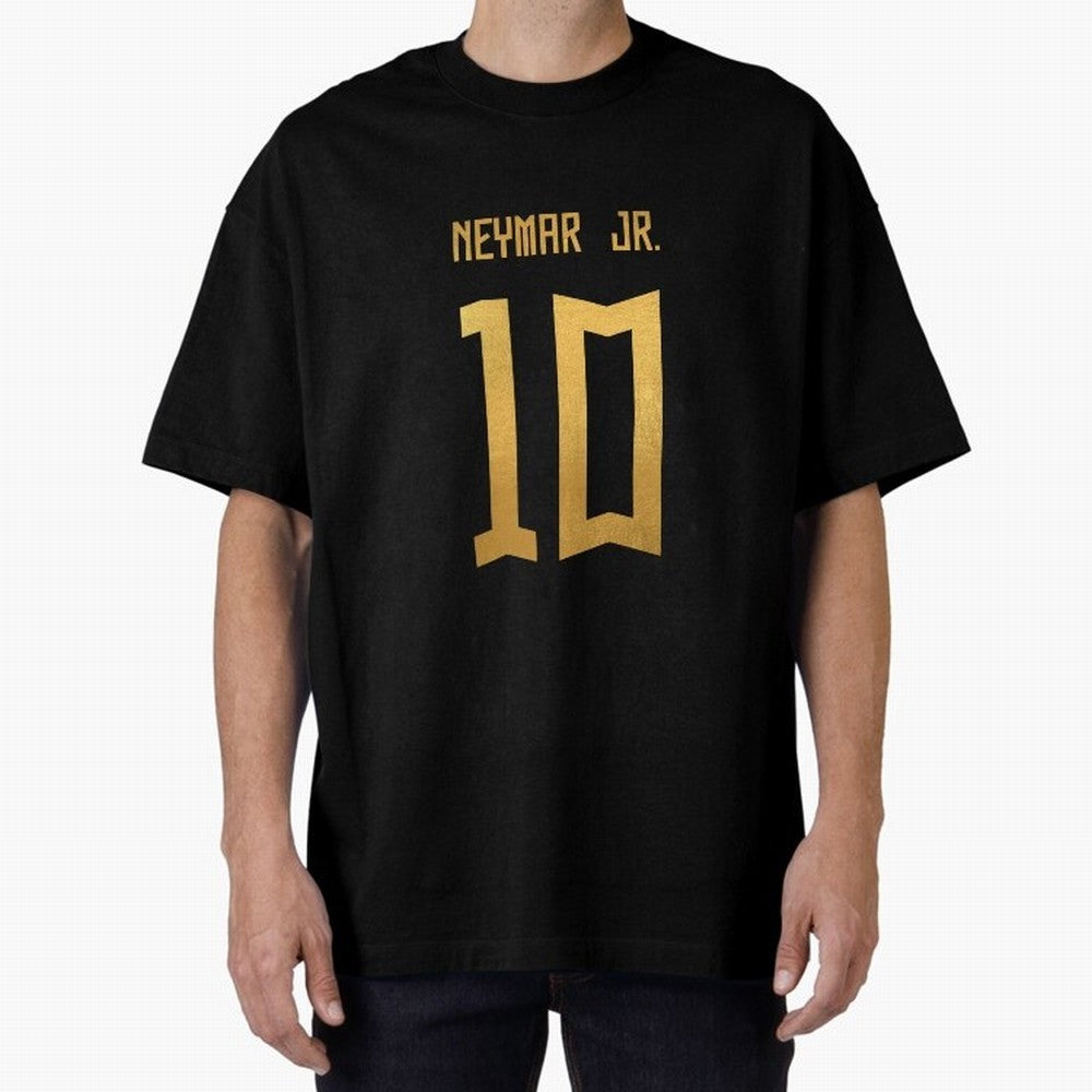 Copy of Neymar Jr Brazil Jersey 2023 Oversized T-Shirt Show Support during FIFA World Cup 2026 USA Canada Mexico Spirit, Driven by Brazil, Messi and Cristiano Ronaldo, Championship Spirit, Famous Goals, Roaring Crowds and International Football