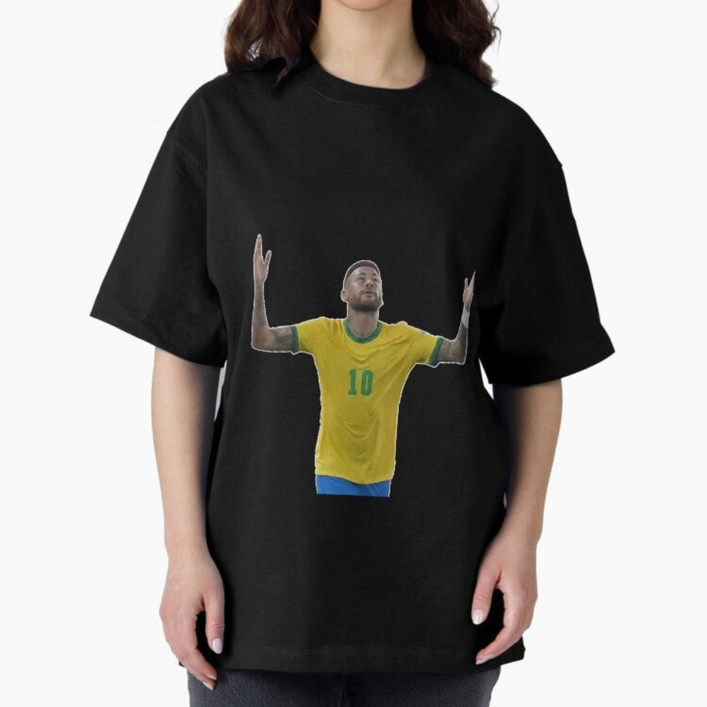 Neymar Jr. - Football Superstar Oversized T-Shirt Make Every Kick Count in FIFA World Cup 2026 Highlighting Cristiano Ronaldo, Haaland and CR7, Brazil Energy, Fan Favorite Moments, National Team Passion, Big Match Drama and Soccer History; Made for