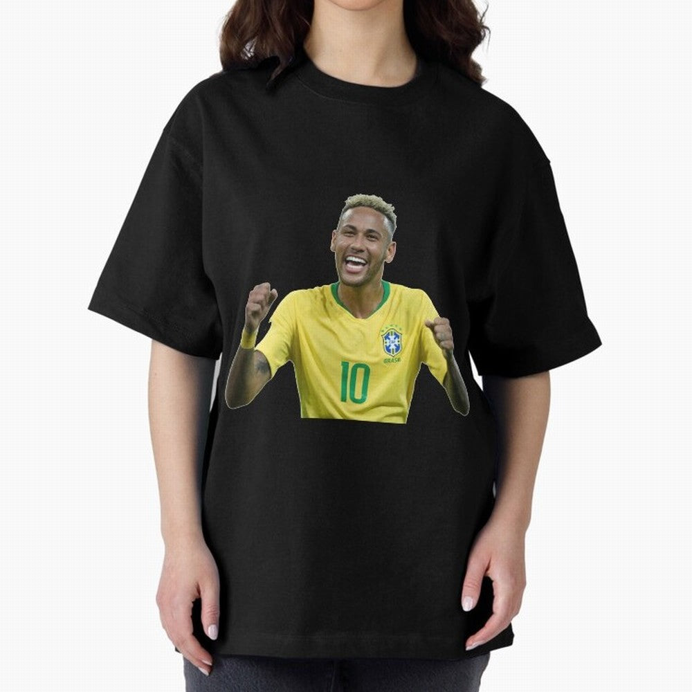 Neymar JR Cheering Premium T-Shirt Support Iconic Players in FIFA World Cup 2026 Spirit, Centered on France and Portugal, Messi and Cristiano Ronaldo, Global Supporter Spirit, Legendary Goals, National Colors and Tournament Celebration; Ideal for