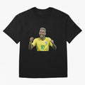 Neymar JR Cheering Premium T-Shirt Support Iconic Players in FIFA World Cup 2026 Spirit, Centered on France and Portugal, Messi and Cristiano Ronaldo, Global Supporter Spirit, Legendary Goals, National Colors and Tournament Celebration; Ideal for