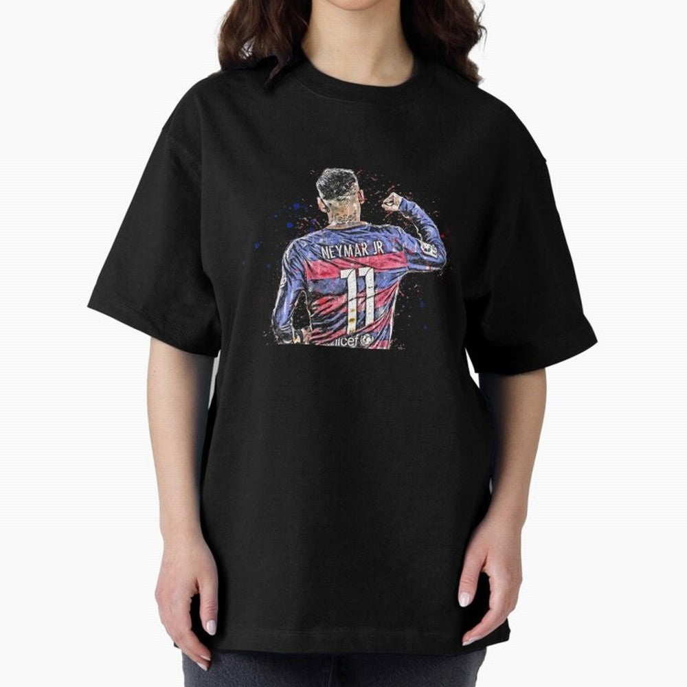 Neymar Neymar Oversized T-Shirt Experience the Global Stage of FIFA World Cup 2026 Group Stage for Fans of Messi and Cristiano Ronaldo and England, Bringing Vintage Soccer Flavor, Modern Football Stars, National Flags and Final Night Emotion; Made
