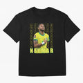 Neymar Brazil Design Oversized T-Shirt Follow the Road to the FIFA World Cup 2026 Journey through Cristiano Ronaldo, Haaland and CR7 Highlights, Argentina, France and Brazil Pride, Vintage Soccer Flavor, Modern Football Stars, National Flags and