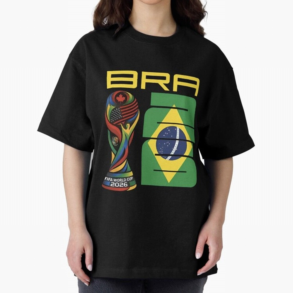 Brazil Soccer World Cup 2026 Fan Art - Selecao 2026 Essential T-Shirt Bring Supporter Culture to FIFA World Cup 2026 Group Stage Spirit, Built around France and Portugal, Mbappe and Neymar, Worldwide Fan Energy, Dramatic Goals, Stadium Lights and