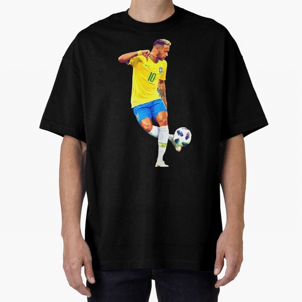 Neymar Oversized T-Shirt Celebrate the Magic of the FIFA World Cup 2026 Journey through Messi and Cristiano Ronaldo Highlights, Brazil Pride, Goal Celebration Energy, Supporter Heritage, Football Icons and Worldwide Tournament Joy; Great for