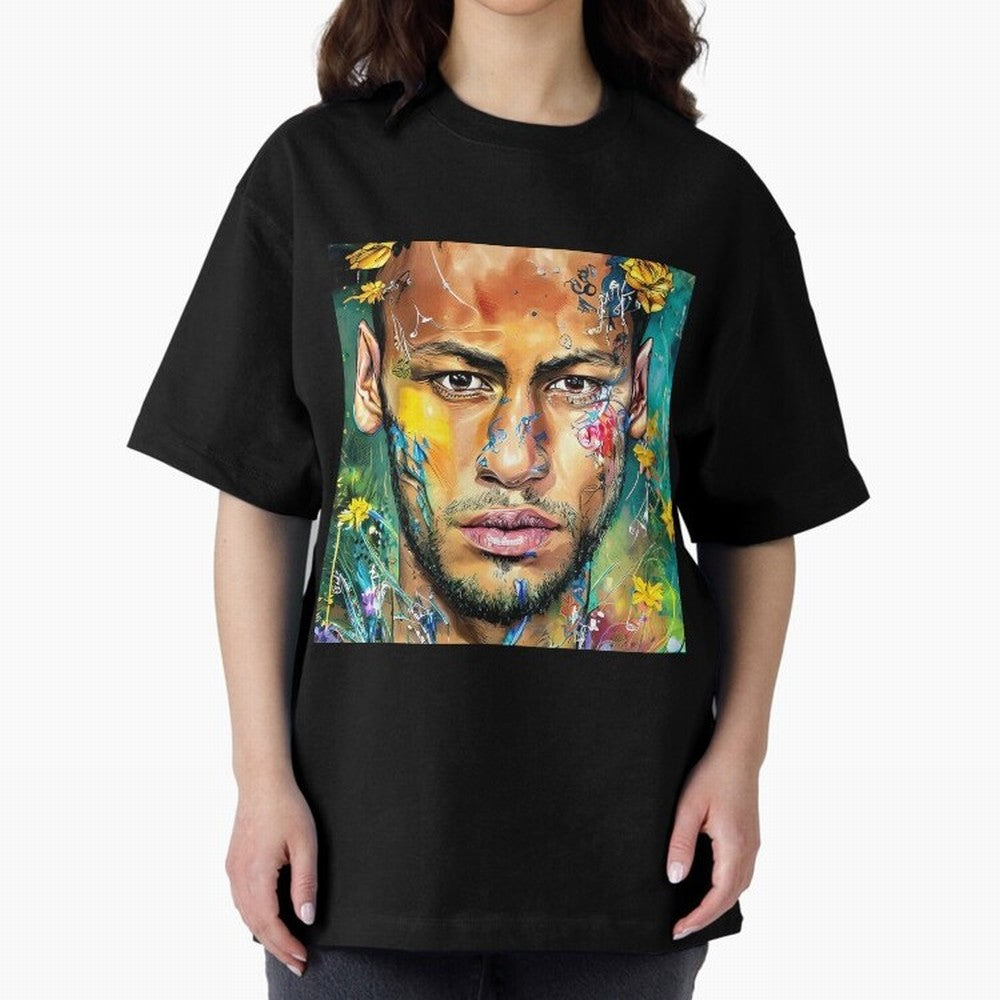 Neymar Oversized T-Shirt Celebrate Football Heritage in Global Football Passion for FIFA World Cup 2026 USA Canada Mexico, Inspired by Neymar, England and Germany, Classic Soccer Heritage, Championship Pressure, Fan Loyalty and International Pride;