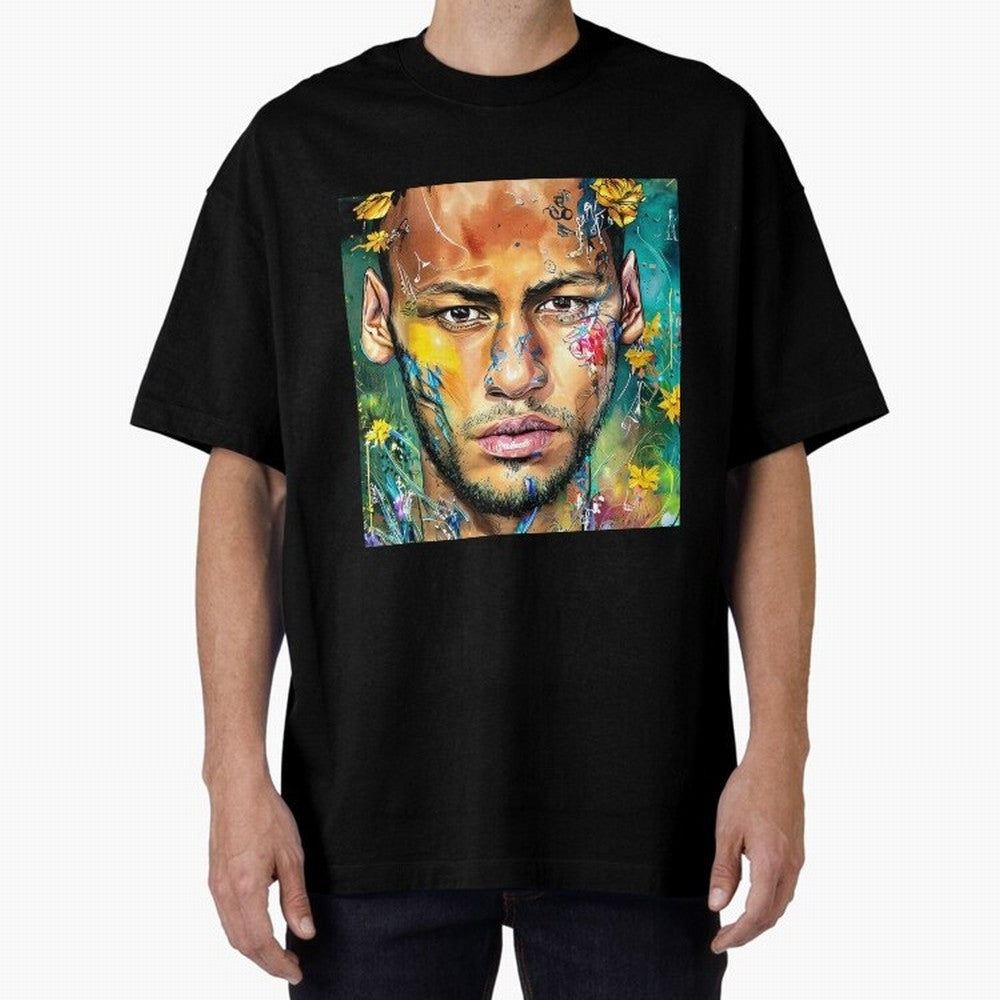 Neymar Oversized T-Shirt Celebrate Football Heritage in Global Football Passion for FIFA World Cup 2026 USA Canada Mexico, Inspired by Neymar, England and Germany, Classic Soccer Heritage, Championship Pressure, Fan Loyalty and International Pride;
