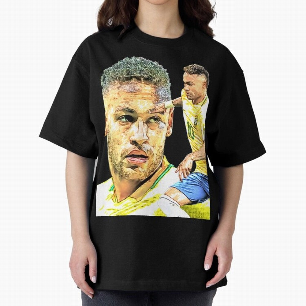 Neymar Futbol Oversized T-Shirt Make Game Day About FIFA World Cup 2026 Group Stage Centered on Mbappe and Neymar, Spain Energy, Football Passion, Legendary Performances, Festival Vibes and Supporter Community; Made for Collectors Who Enjoy Iconic