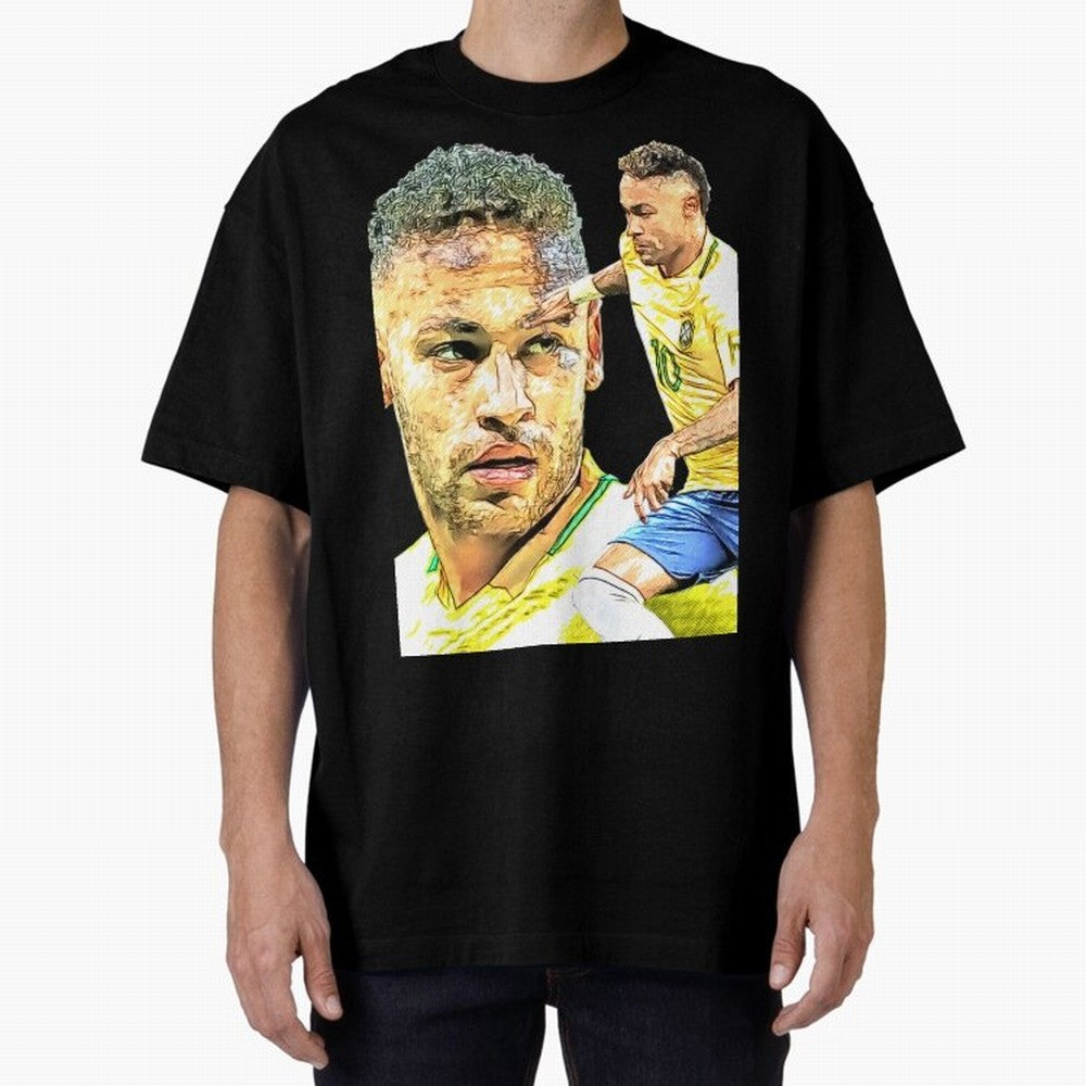 Neymar Futbol Oversized T-Shirt Make Game Day About FIFA World Cup 2026 Group Stage Centered on Mbappe and Neymar, Spain Energy, Football Passion, Legendary Performances, Festival Vibes and Supporter Community; Made for Collectors Who Enjoy Iconic