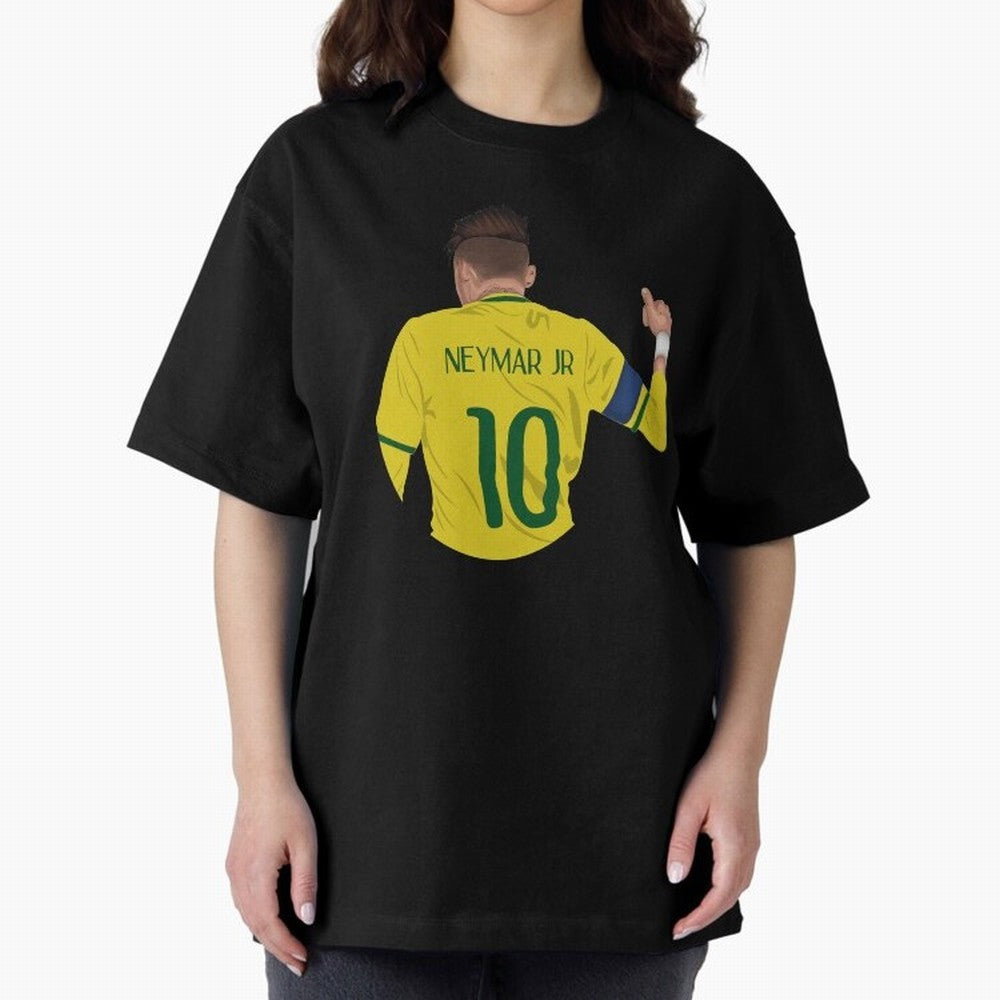 Neymar Junior Oversized T-Shirt Keep the Legacy of FIFA World Cup 2026 USA Canada Mexico Built around CR7 and Messi, Brazil, Portugal and Argentina Energy, Vintage Soccer Flavor, Modern Football Stars, National Flags and Final Night Emotion; Made