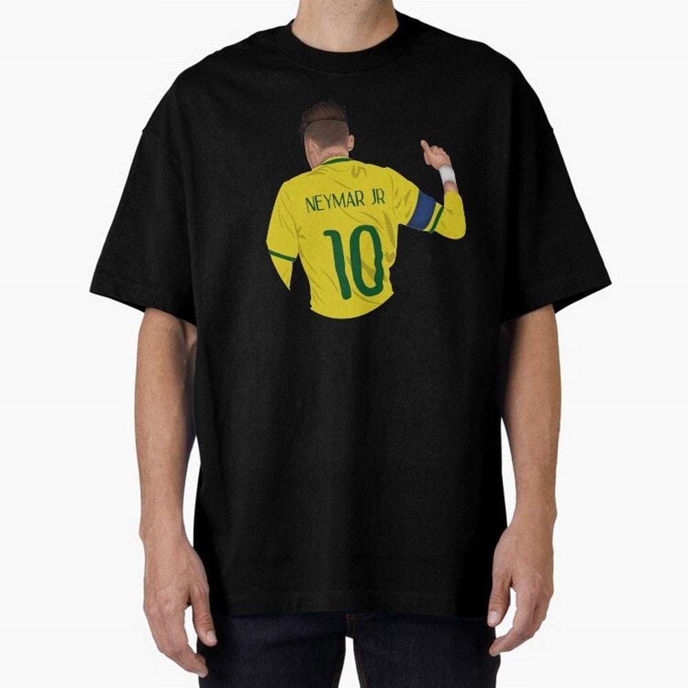 Neymar Junior Oversized T-Shirt Keep the Legacy of FIFA World Cup 2026 USA Canada Mexico Built around CR7 and Messi, Brazil, Portugal and Argentina Energy, Vintage Soccer Flavor, Modern Football Stars, National Flags and Final Night Emotion; Made