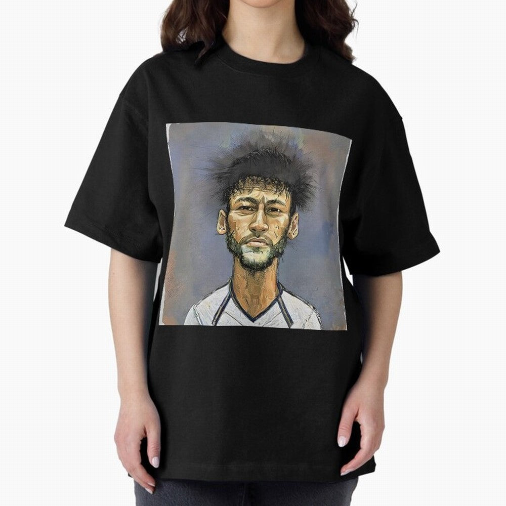 Portrait of neymar Oversized T-Shirt Follow Every Goal of the FIFA World Cup 2026 Group Stage Journey through Neymar Highlights, Argentina, France and Brazil Pride, Match Day Excitement, Supporter Culture, Golden Goals and Global Football Passion;
