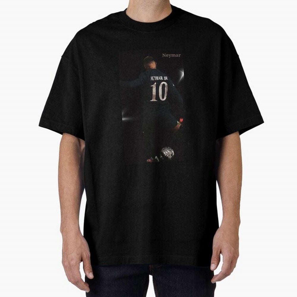 Neymar black version Oversized T-Shirt Treasure Match Day Hype around FIFA World Cup 2026 Group Stage, Haaland and Mbappe, Spain and Netherlands, Sports Nostalgia, International Competition, Famous Players and Unforgettable Victories; Ideal for