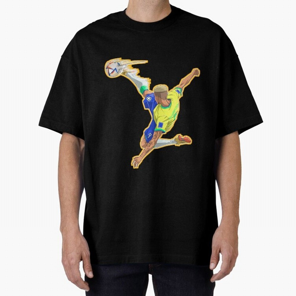 Richarlison Anime Goal Essential T-Shirt Celebrate Soccer Greatness during Match Day Hype around FIFA World Cup 2026 Group Stage, Cristiano Ronaldo, England and Germany, Stadium Memories, Football Loyalty, International Chants and Championship