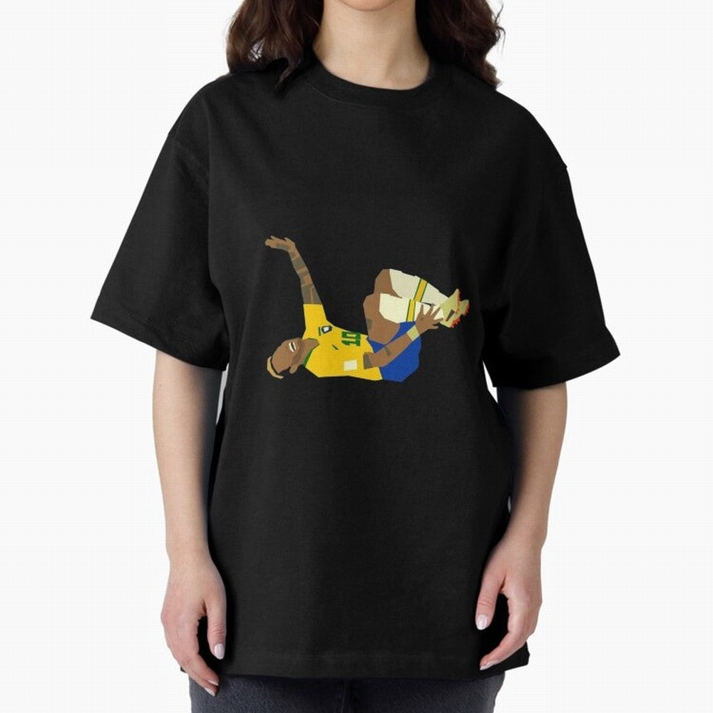 Falling Brazilian Player Classic T-Shirt Feel the Heartbeat of Match Day Hype around FIFA World Cup 2026, Mbappe and Neymar, France and Portugal, Vintage Soccer Flavor, Modern Football Stars, National Flags and Final Night Emotion; Created for