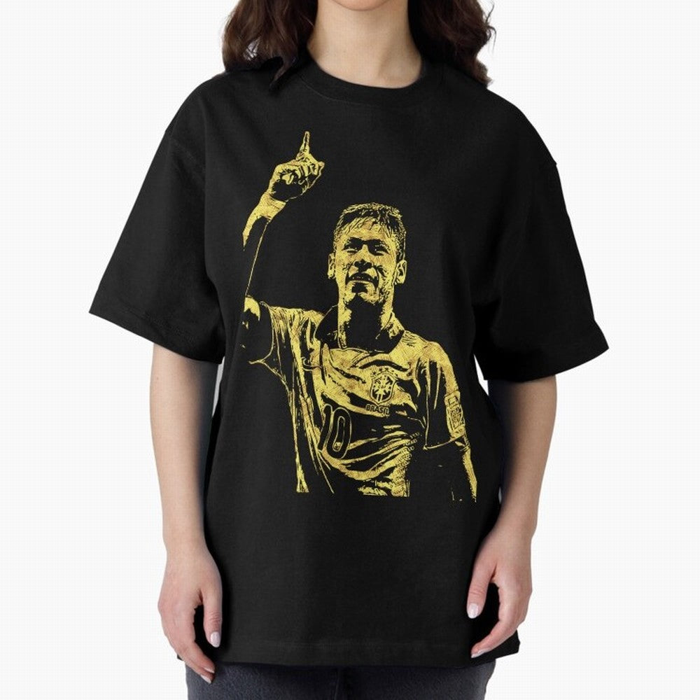 Neymar Fan Art Oversized T-Shirt Step into Global Football Passion for FIFA World Cup 2026 USA Canada Mexico, Filled with Messi, Neymar and Mbappe, Spain, Football History, Final Match Energy, Crowd Noise and Once in a Lifetime Moments; Perfect for