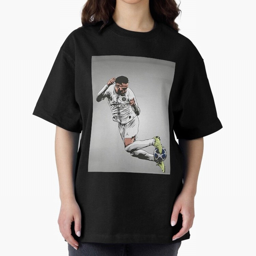 Illustration Neymar Wallpaper Classic T-Shirt Feel Global Football Passion for FIFA World Cup 2026, Celebrating Messi, Neymar and Mbappe, Brazil, Match Day Excitement, Supporter Culture, Golden Goals and Global Football Passion; Built for