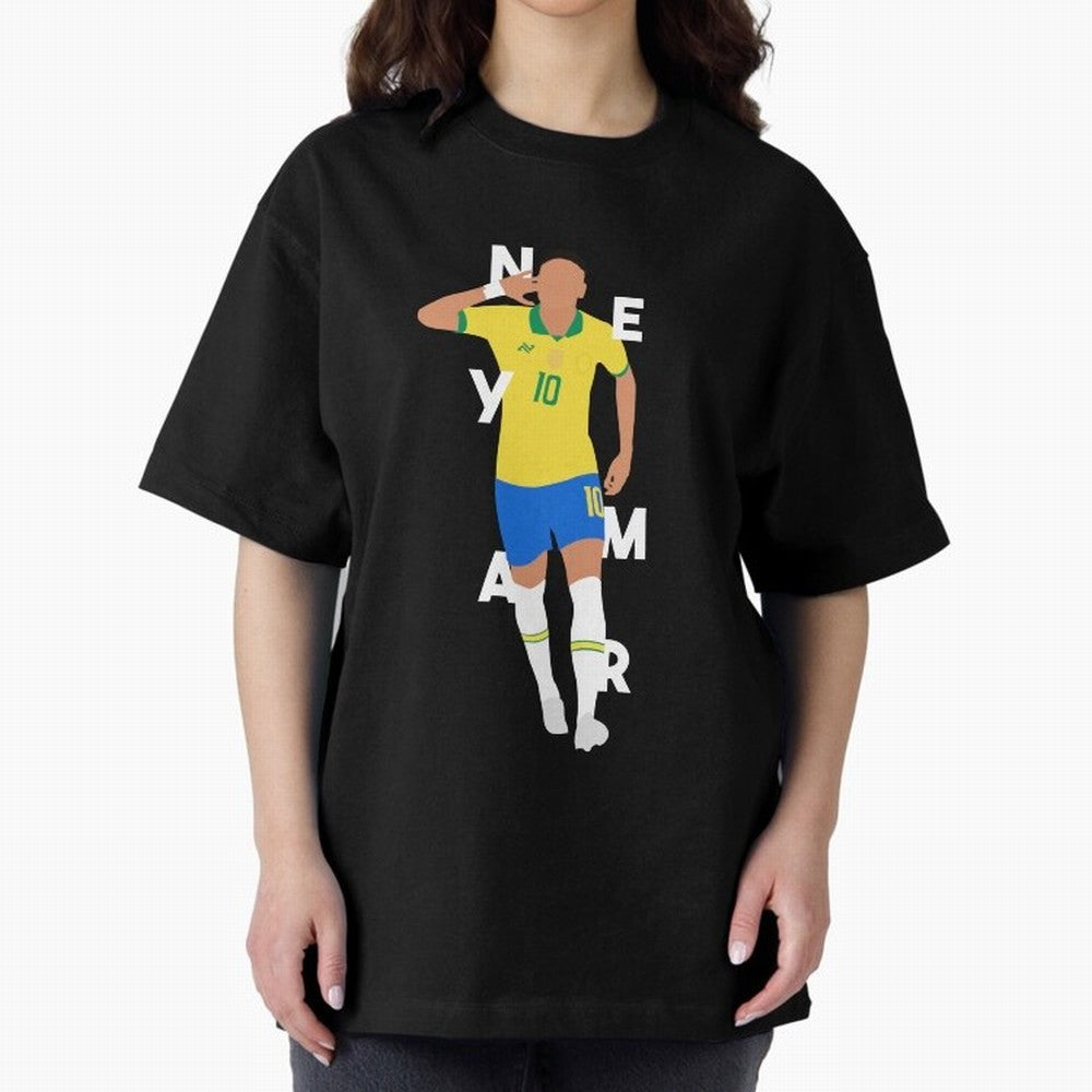 Neymar x Brazil Oversized T-Shirt Follow Every Goal of the FIFA World Cup 2026 Journey through Cristiano Ronaldo, Haaland and CR7 Highlights, Portugal, Spain and Germany Pride, Global Supporter Spirit, Legendary Goals, National Colors and