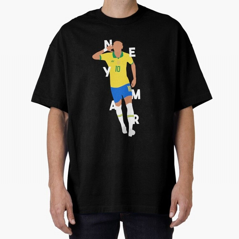 Neymar x Brazil Oversized T-Shirt Follow Every Goal of the FIFA World Cup 2026 Journey through Cristiano Ronaldo, Haaland and CR7 Highlights, Portugal, Spain and Germany Pride, Global Supporter Spirit, Legendary Goals, National Colors and