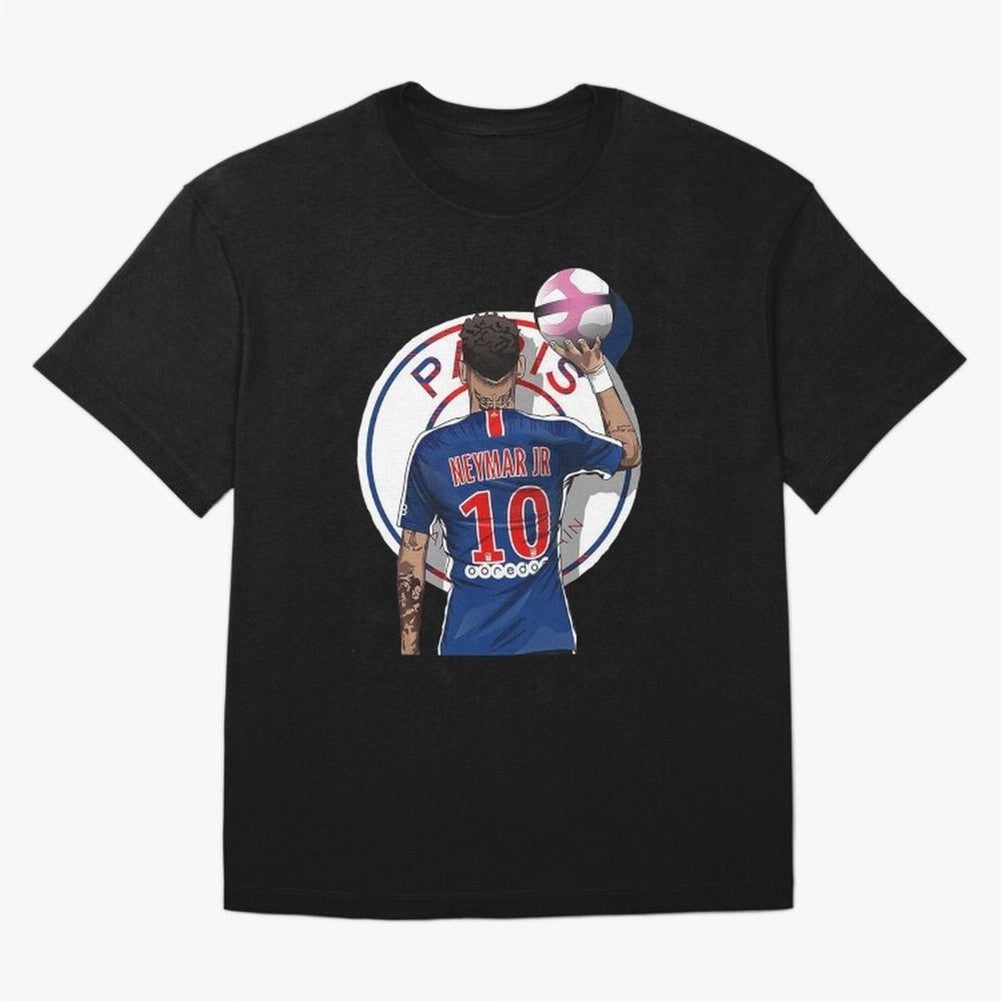 Art Neymar Illustration Classic T-Shirt Capture Stadium Memories from FIFA World Cup 2026 USA Canada Mexico Spirit, with Portugal, Spain and Germany, CR7 and Messi, Sports Nostalgia, International Competition, Famous Players and Unforgettable