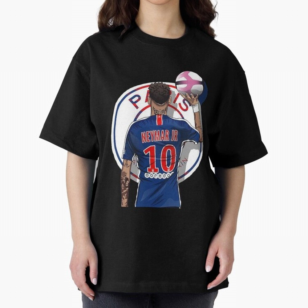Art Neymar Illustration Classic T-Shirt Capture Stadium Memories from FIFA World Cup 2026 USA Canada Mexico Spirit, with Portugal, Spain and Germany, CR7 and Messi, Sports Nostalgia, International Competition, Famous Players and Unforgettable