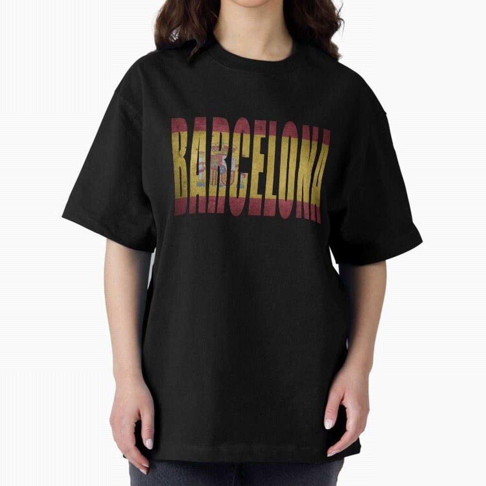 Barcelona city Oversized T-Shirt Remember Iconic Moments from FIFA World Cup 2026 Filled with Neymar, Brazil Energy, Global Supporter Spirit, Legendary Goals, National Colors and Tournament Celebration; Built for Supporters Chasing Trophy Dreams,