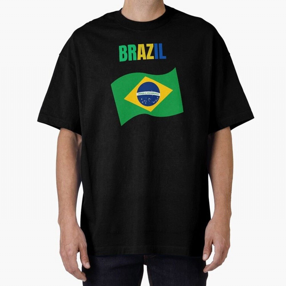 I love Brazil Oversized T-Shirt Relive the Noise and Pride of FIFA World Cup 2026 Group Stage Spirit, Celebrating Netherlands, Neymar, Haaland and Cristiano Ronaldo, Match Day Excitement, Supporter Culture, Golden Goals and Global Football Passion;