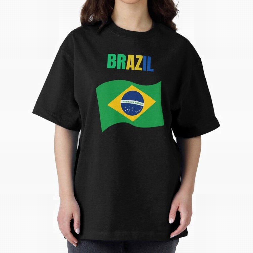 I love Brazil Oversized T-Shirt Relive the Noise and Pride of FIFA World Cup 2026 Group Stage Spirit, Celebrating Netherlands, Neymar, Haaland and Cristiano Ronaldo, Match Day Excitement, Supporter Culture, Golden Goals and Global Football Passion;