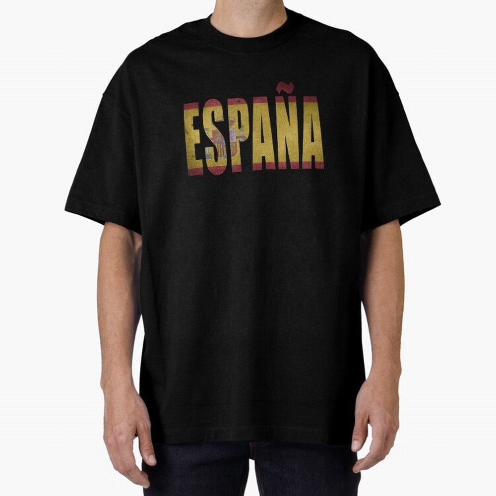 Espa?a Oversized T-Shirt Honor the Beautiful Game during FIFA World Cup 2026 for Fans of Messi and England, France and Netherlands, Bringing Sports Nostalgia, International Competition, Famous Players and Unforgettable Victories; Made for Die Hard
