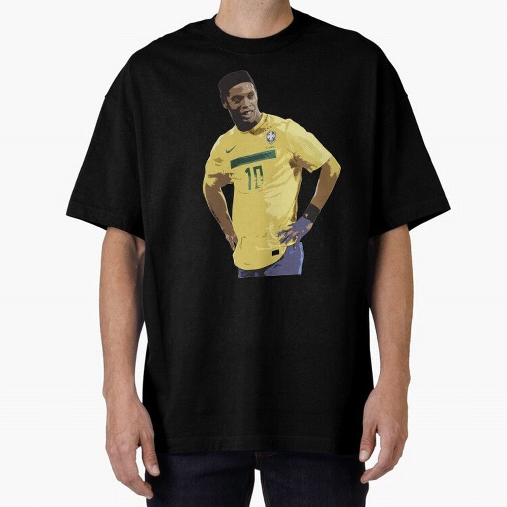 Ronaldinho Brazil Joga Bonito Classic T-Shirt Fuel the FIFA World Cup 2026 USA Canada Mexico Journey through Messi Highlights, Brazil, Portugal and Argentina Pride, Soccer Culture, Superstar Moments, National Team Dreams and Competitive Fire; Built