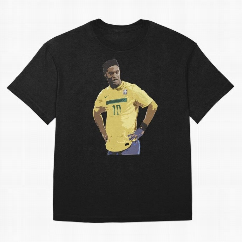 Ronaldinho Brazil Joga Bonito Classic T-Shirt Fuel the FIFA World Cup 2026 USA Canada Mexico Journey through Messi Highlights, Brazil, Portugal and Argentina Pride, Soccer Culture, Superstar Moments, National Team Dreams and Competitive Fire; Built